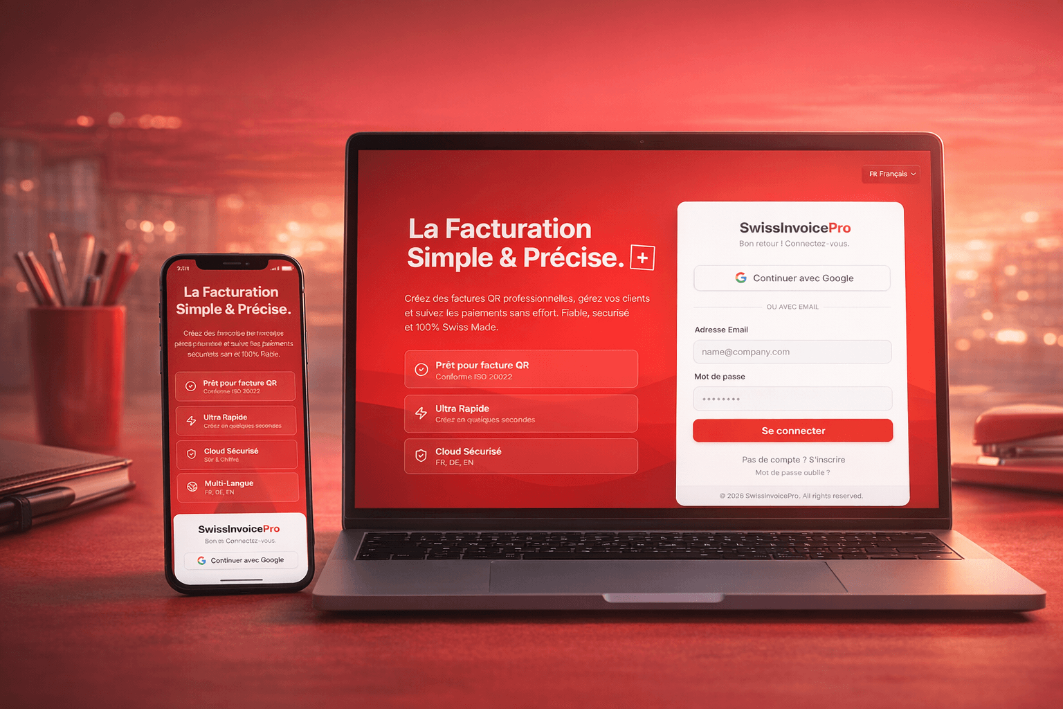 Logiciel SwissInvoice Pro — facturation QR-Bill et gestion financière suisse